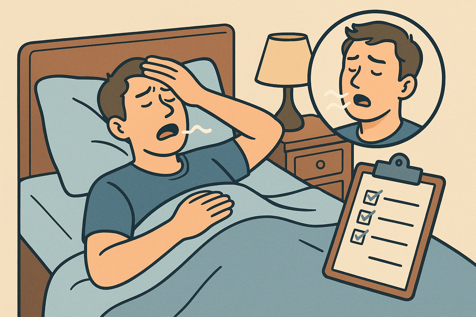 睡眠時無呼吸症候群かもしれないときの代表的なサイン